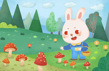 小兔子采蘑菇