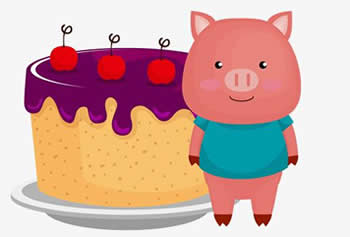 小猪保管蛋糕